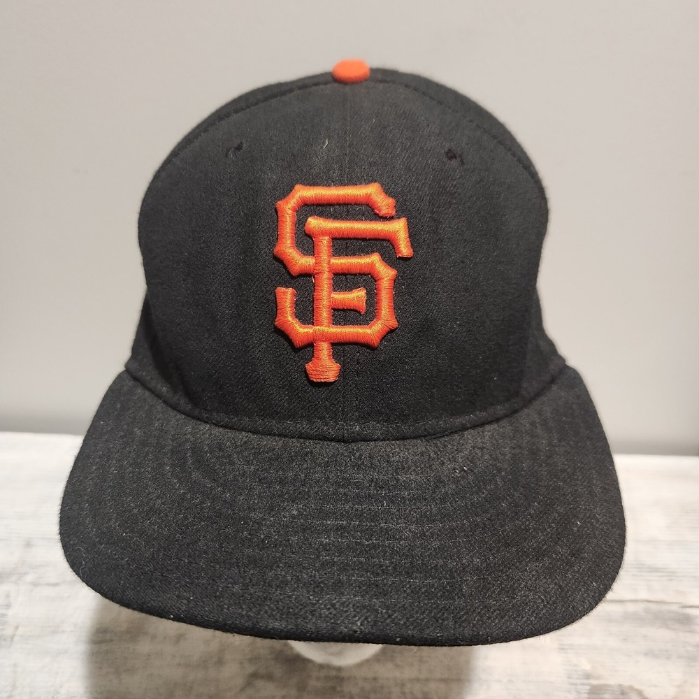 San Francisco Giants Hat Black Fitted Size 7 3/8  New Era MLB On Field Baseball